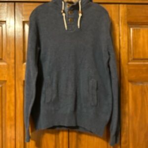 H&M Men's Navy Hoodie Sweater, Size Large